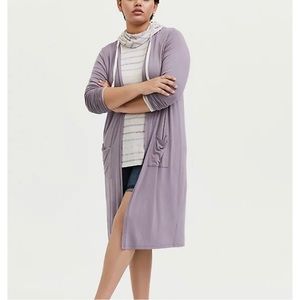 Torrid Lavender Long Cardigan